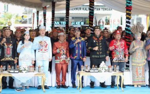 Bupati Murung Raya Hadiri Upacara Hari Jadi Ke-69 Provinsi Kalimantan Tengah
