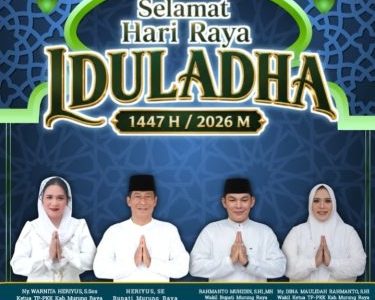 Bupati dan Wakil Bupati Murung Raya Ucapkan Selamat Hari Raya Iduladha 1447 H