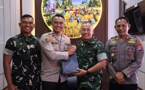 Sinergi TNI-Polri Makin Solid, Polres Bartim Terima Kunjungan Pimpinan TNI